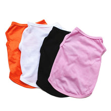 Load image into Gallery viewer, Pet Clothes for Cats Dogs Classic PURE COLOR Small Dog Cat Vest T Shirt Summer Thin Pet Puppy Clothing Black White Pink Orange
