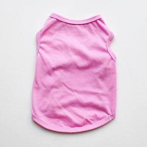 Pet Clothes for Cats Dogs Classic PURE COLOR Small Dog Cat Vest T Shirt Summer Thin Pet Puppy Clothing Black White Pink Orange