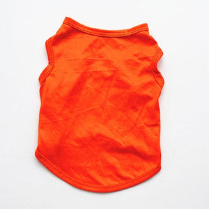 Pet Clothes for Cats Dogs Classic PURE COLOR Small Dog Cat Vest T Shirt Summer Thin Pet Puppy Clothing Black White Pink Orange