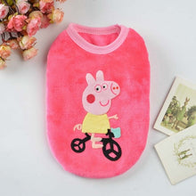 Load image into Gallery viewer, 2019 New Warm Fleece Pet Clothes Cute Cartoon Puppy Shirts for Dogs Cat Vest T Shirt Pet Christmas Costume for Kitten Teacup 10E

