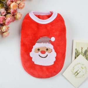 2019 New Warm Fleece Pet Clothes Cute Cartoon Puppy Shirts for Dogs Cat Vest T Shirt Pet Christmas Costume for Kitten Teacup 10E