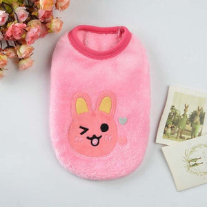 2019 New Warm Fleece Pet Clothes Cute Cartoon Puppy Shirts for Dogs Cat Vest T Shirt Pet Christmas Costume for Kitten Teacup 10E