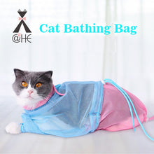 Load image into Gallery viewer, @HE Adjustable Mesh Cat Grooming Bathing Bag Cats Animals Washing Bags For Pet Bathing Nail Trimming Injecting  Pet Accessories
