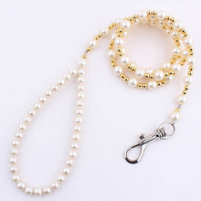 Load image into Gallery viewer, Luxury Pearls Beads Dog Leash Chain for Pets White Gold Leash for Dog Walking Dog Cat Collar Accessories Products for Small Dogs
