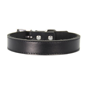 pawstrip XS-XL Genuine Leather Dog Collar Adjustable Pet Cat Collar Chihuahua Puppy Neck Strap