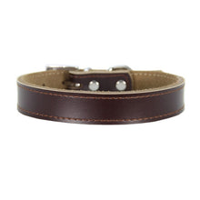 Load image into Gallery viewer, pawstrip XS-XL Genuine Leather Dog Collar Adjustable Pet Cat Collar Chihuahua Puppy Neck Strap
