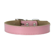 Load image into Gallery viewer, pawstrip XS-XL Genuine Leather Dog Collar Adjustable Pet Cat Collar Chihuahua Puppy Neck Strap
