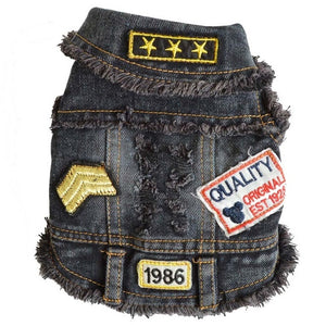 Dog Clothes Denim Jacket Fashion Pet Clothes For Puppy Chihuahua Dogs Cowboy Clothing Spring And Autumn Cat Coat Jeans 05