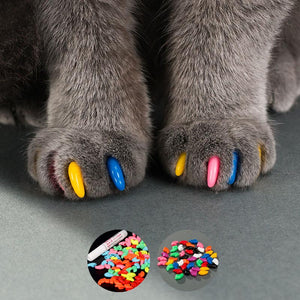 20pcs Cat Nail Caps Paw Pet Cat Grooming Nail Cat Accessories  Pet Products for Cat Supplies Gatos Accesorios