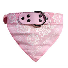 Load image into Gallery viewer, Puppy Neckerchief Adjustable Pet Dog Cat Neck Bandana Collar Scarf Accessories for Cats &amp; Small Dogs Black Red Blue Pink Purple
