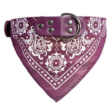 Load image into Gallery viewer, Puppy Neckerchief Adjustable Pet Dog Cat Neck Bandana Collar Scarf Accessories for Cats &amp; Small Dogs Black Red Blue Pink Purple
