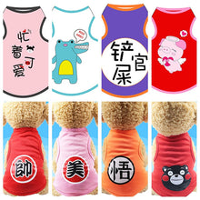 Load image into Gallery viewer, Pet Dog Cat Clothes Summer Cat Vest Cartoon Breathable Mesh Shirt for Cats Small Dogs Cute Printed Puppy Kitten Clothing Apparel
