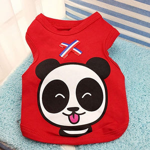 Pet Dog Cat Clothes Summer Cat Vest Cartoon Breathable Mesh Shirt for Cats Small Dogs Cute Printed Puppy Kitten Clothing Apparel