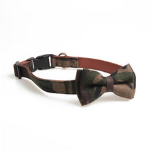 Load image into Gallery viewer, Plaid Printing Camouflage Pets Dog Collars Cute Striped Bowknot Puppy Cats Neck Bow Tie Bulldog Decoration Large Dog Collar

