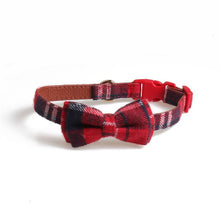 Load image into Gallery viewer, Plaid Printing Camouflage Pets Dog Collars Cute Striped Bowknot Puppy Cats Neck Bow Tie Bulldog Decoration Large Dog Collar
