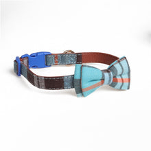 Load image into Gallery viewer, Plaid Printing Camouflage Pets Dog Collars Cute Striped Bowknot Puppy Cats Neck Bow Tie Bulldog Decoration Large Dog Collar
