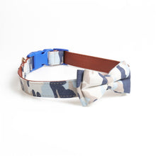 Load image into Gallery viewer, Plaid Printing Camouflage Pets Dog Collars Cute Striped Bowknot Puppy Cats Neck Bow Tie Bulldog Decoration Large Dog Collar
