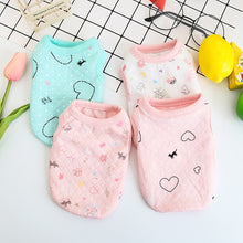 Load image into Gallery viewer, Cub Dog Clothes Cotton Soft Puppy Cats Vest Print Flower Newborn Small Dogs /Cats Vests Chihuahua Pet Clothing XXS/XS
