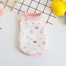 Load image into Gallery viewer, Cub Dog Clothes Cotton Soft Puppy Cats Vest Print Flower Newborn Small Dogs /Cats Vests Chihuahua Pet Clothing XXS/XS
