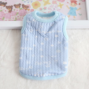Cub Dog Clothes Cotton Soft Puppy Cats Vest Print Flower Newborn Small Dogs /Cats Vests Chihuahua Pet Clothing XXS/XS