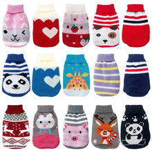 Load image into Gallery viewer, Winter Cartoon Cat Clothes Warm Christmas Cat Sweater For Small Dogs Clothes Pet Clothing Dog Coat Jacket Kitty Ropa Para Perros

