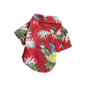 Pet Cat Clothing Summer Shirt Floral Vest Dog Clothes For Small Medium Dogs Chihuahua French Bulldog Hawaiian Style Beach Outfit